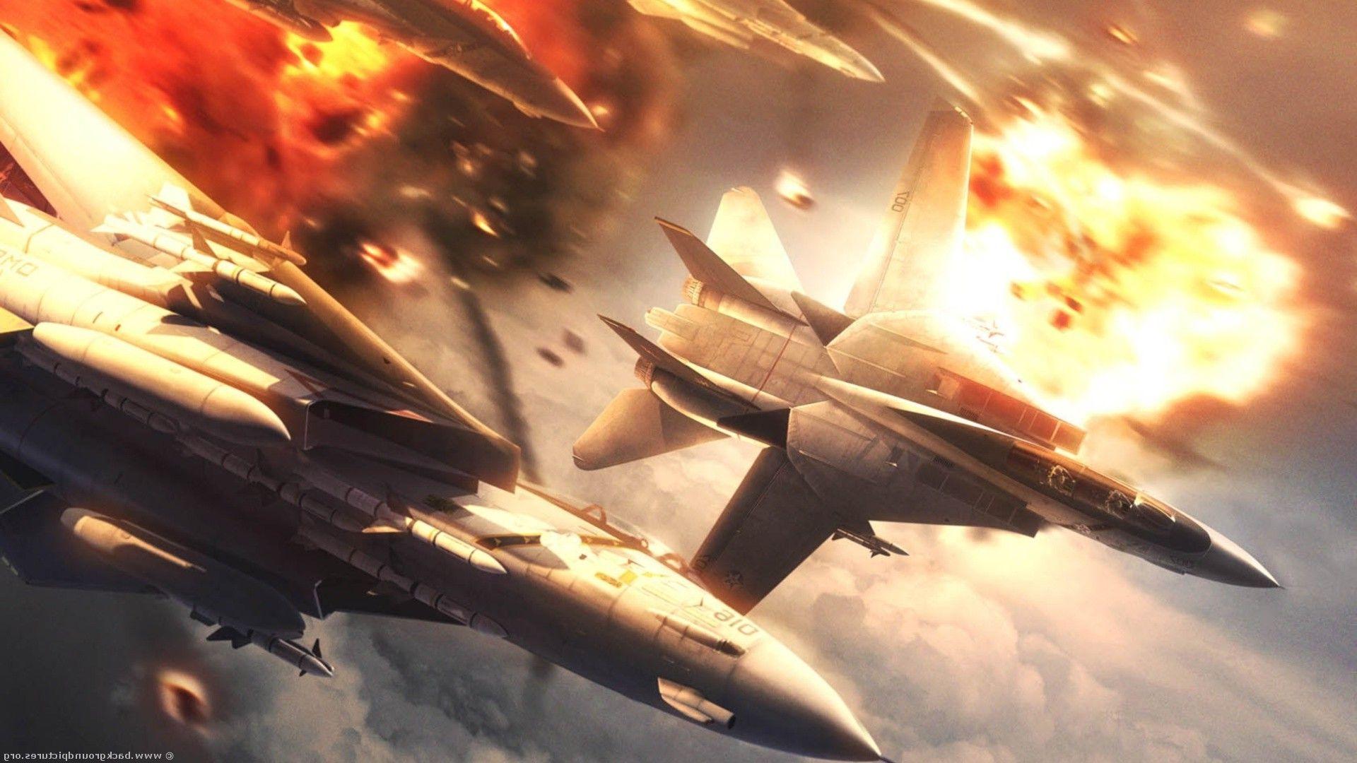1920x1080 digital Art, Jet Fighter, Artwork, Explosion, Aircraft, Military Aircraft Wallpaper HD / Desktop and Mobile Background
