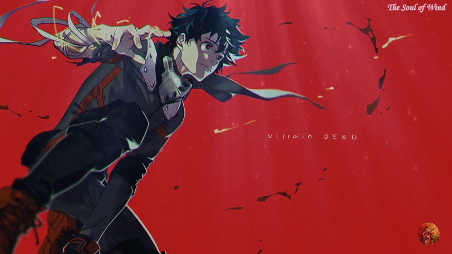 1920x1080 Villain Deku, Midoriya Deku Izuku, evil, text; My Hero Academia. Boku no hero academia, Hero, My hero