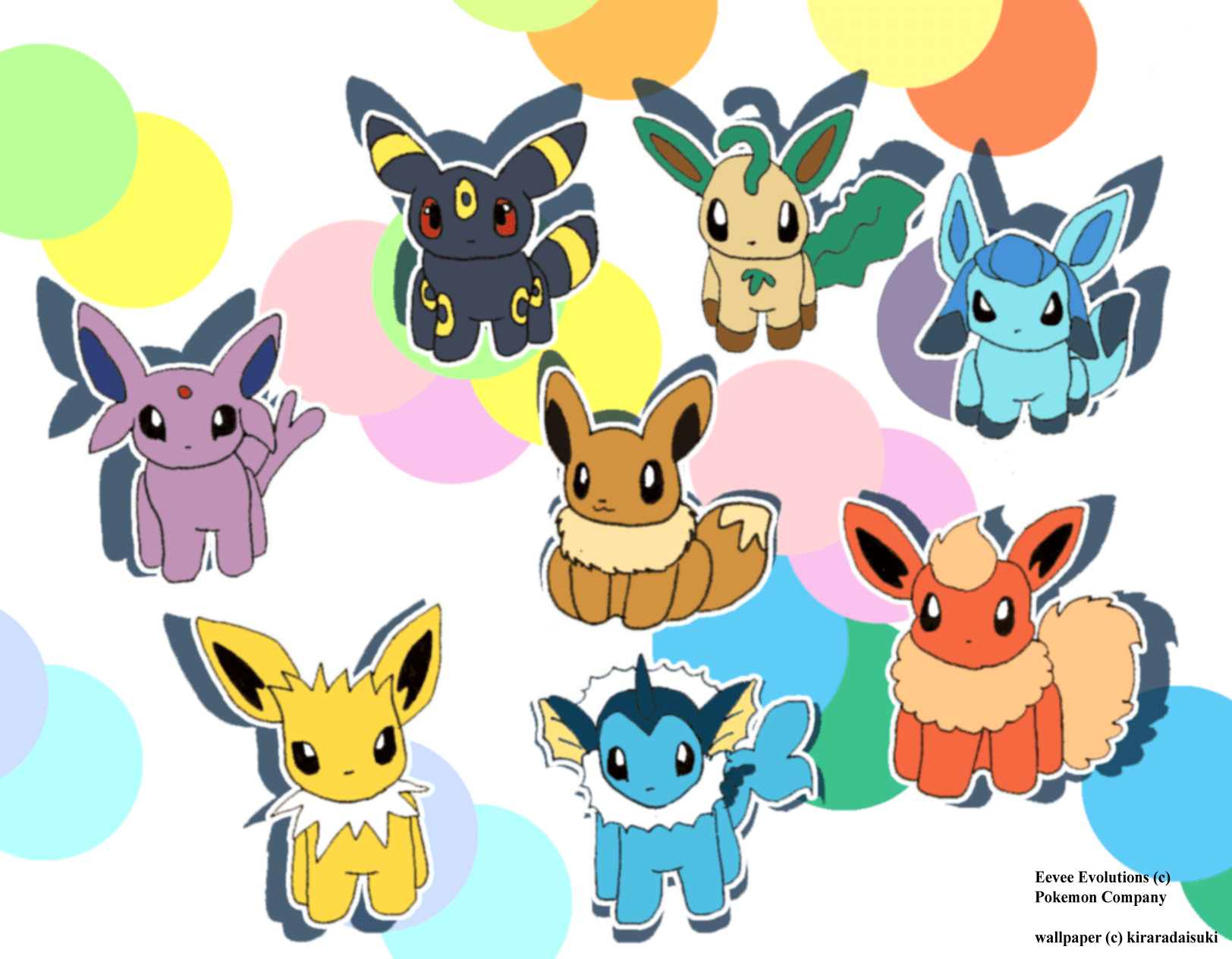 1624x1264 Eevee Evo Wallpaper Pokemon Picture Of Eevee Evolutions HD Wallpaper