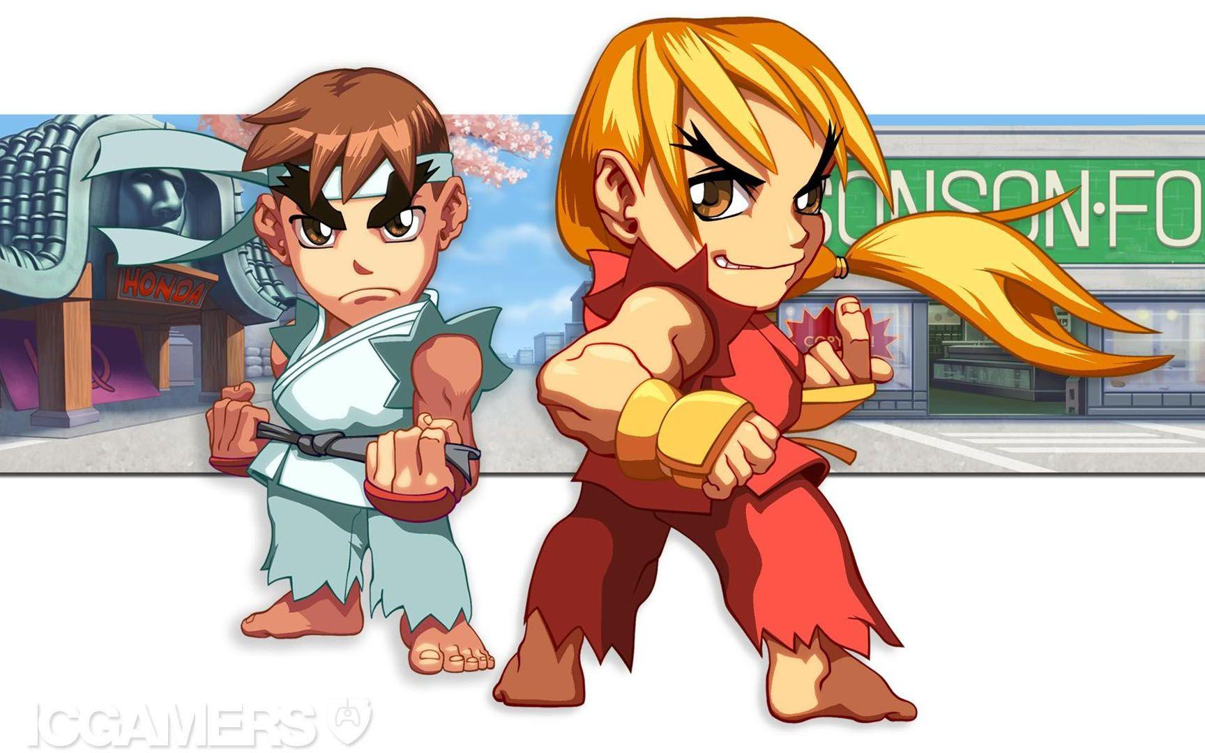 1728x1080 Lil Ken And Ryu Fighter 2 Wallpaper