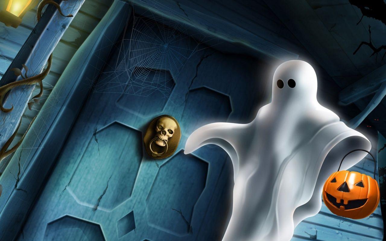 1280x800 Halloween ghost desktop PC and Mac wallpaper