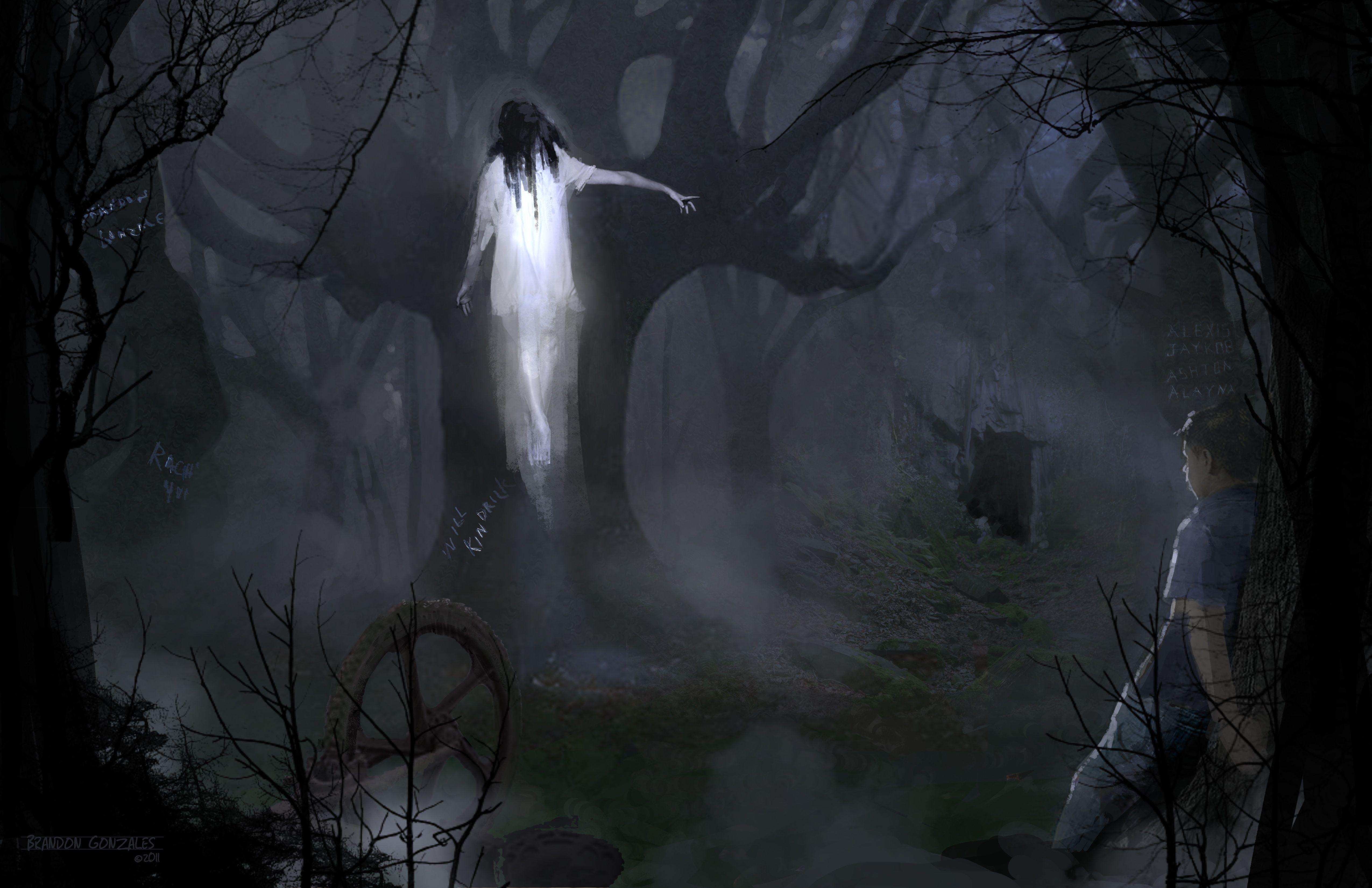 5100x3300 Ghostly Forest Wallpaper