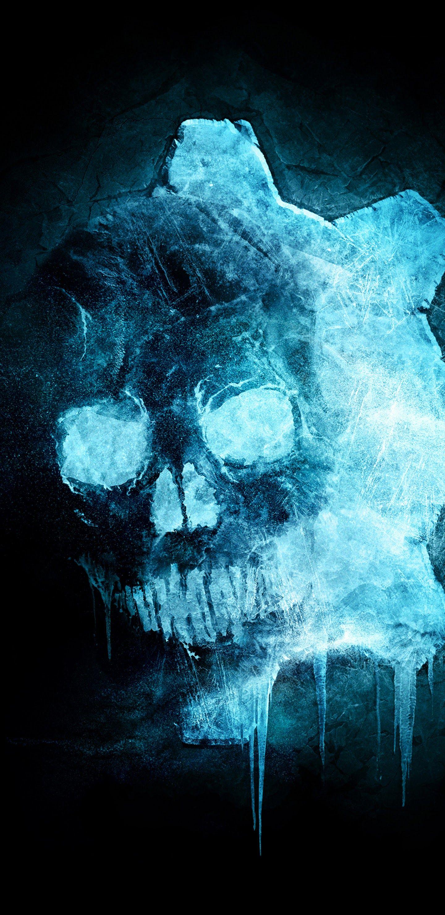 1440x2960 Gears 5 Skull Logo 4K Wallpaper