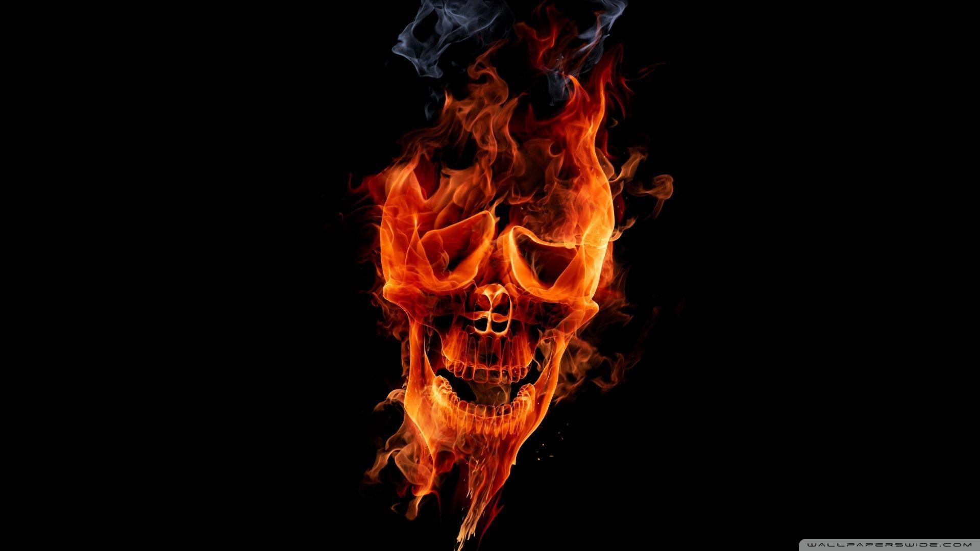1920x1080 Download Fire Skull Wallpaper 1920x1080