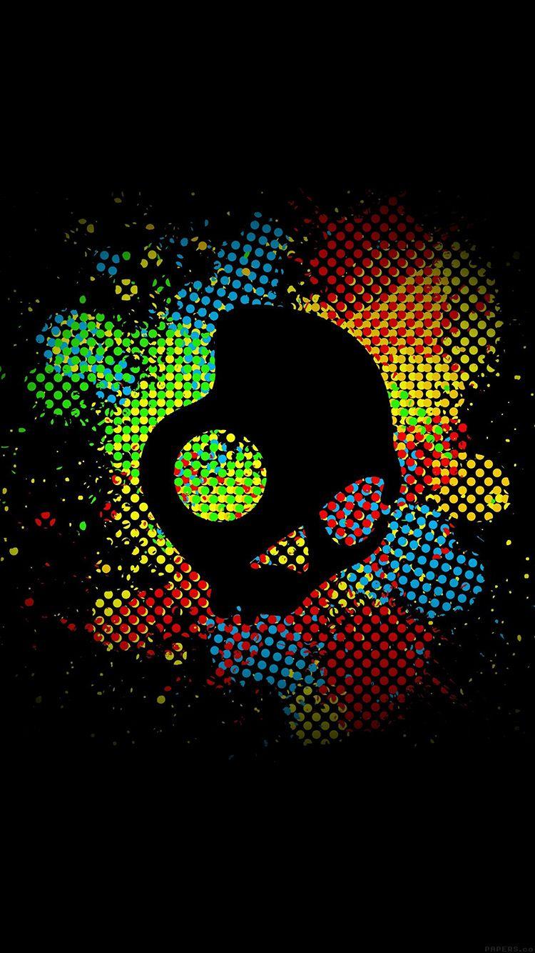 750x1334 iPhone7papers candy logo dark art illust