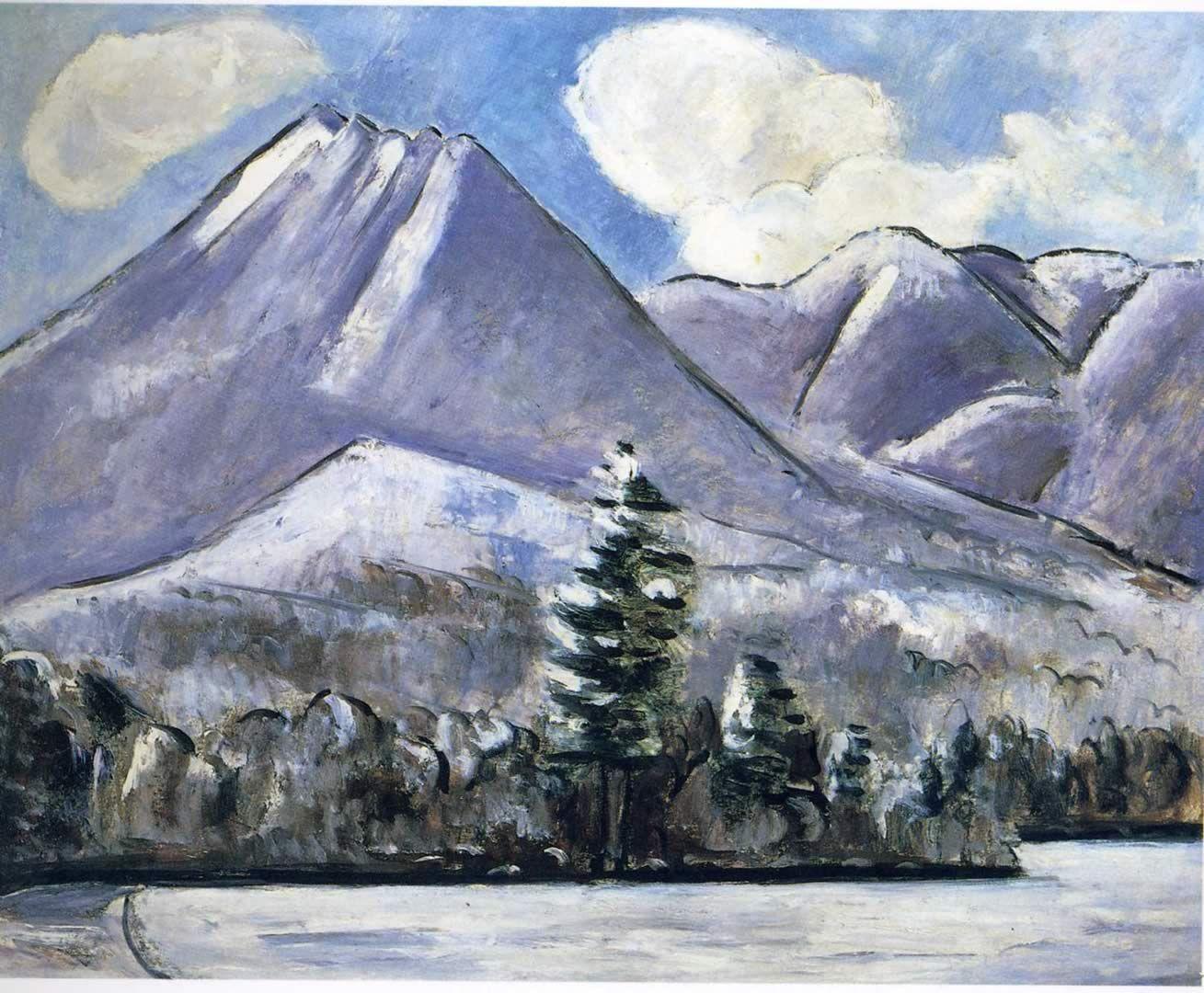 1309x1080 Mount Katahdin Maine First Snow Hartley Paintings Wallpaper Image. Marsden hartley, Bon weekend, Hartley