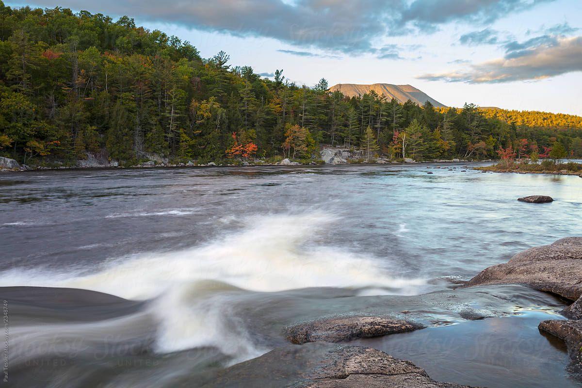 1200x800 Nesowadnehunk Falls and Mount Katahdin by Paul Tessier, Landscape