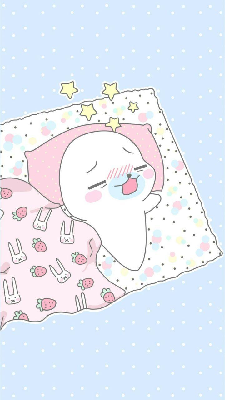 720x1280 art, baby, background, beautiful, beauty, blue background, bunny, cartoon, cute art, cute baby, drawing, illustration, kawaii, pastel, sanrio, sleep, stars, strawberry, wallpaper, we heart it, beautiful art, polka dot background, pastel color