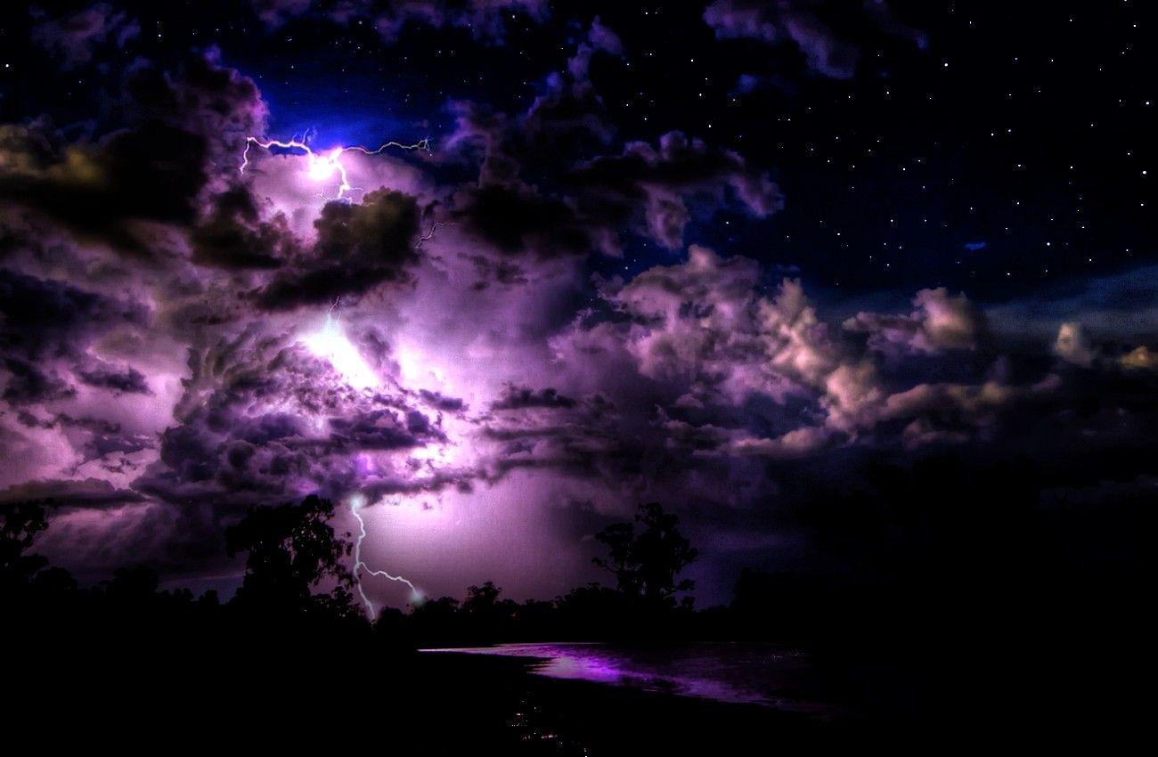red and purple lightning