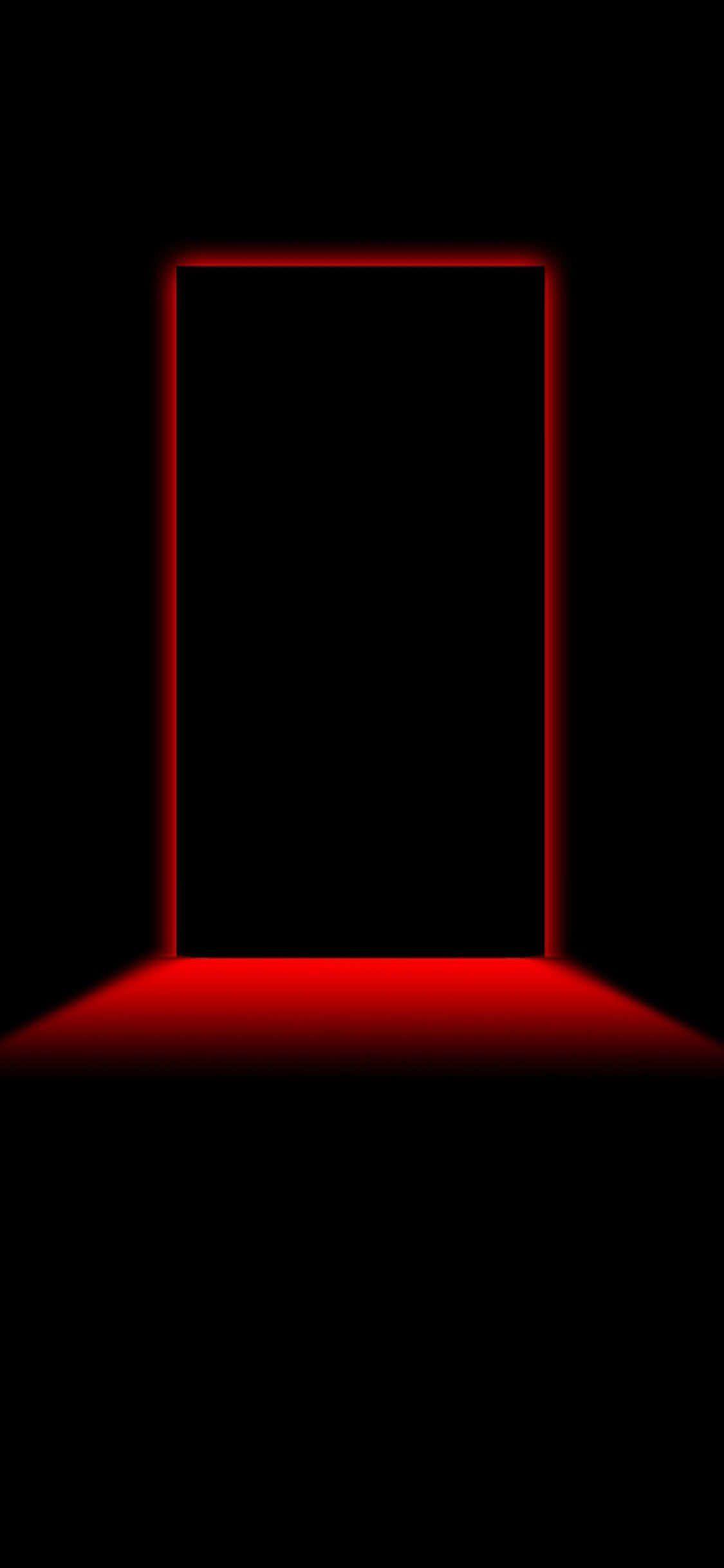 1125x2436 iPhone X Wallpaper Black Red