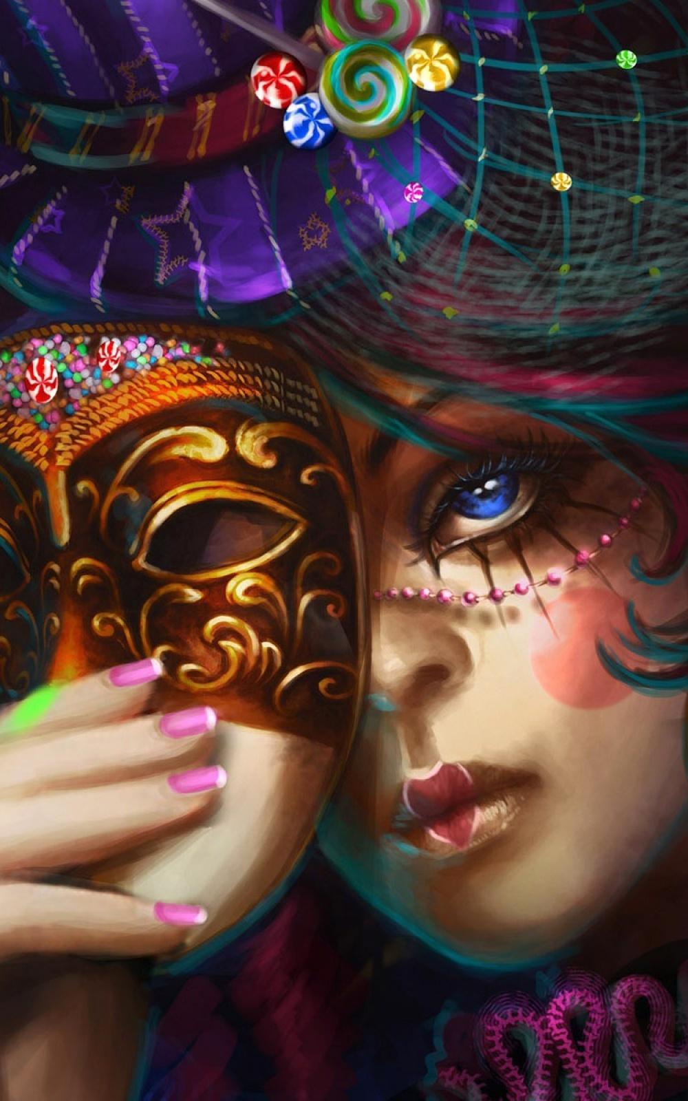 1000x1600 Woman Carnival Wallpaper