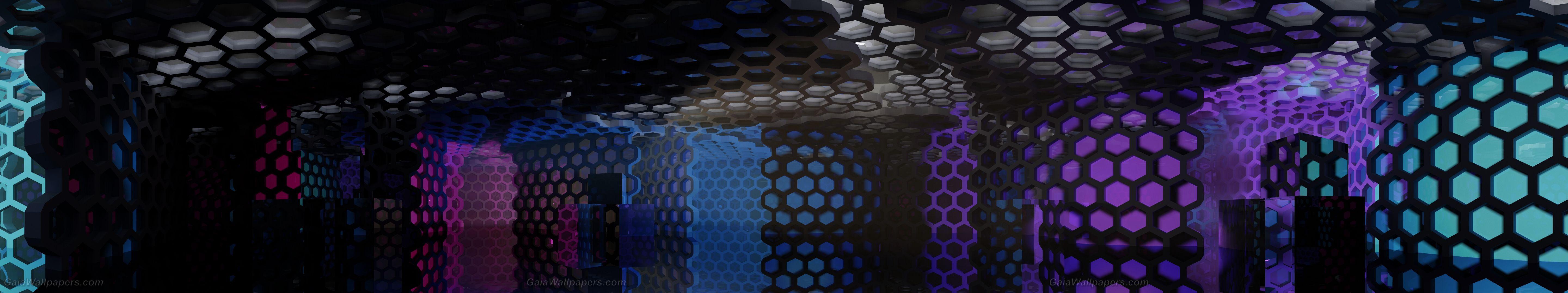 5760x1080 High Tech Alien Corridors Wallpaper 5760x1080 Desktop Wallpaper
