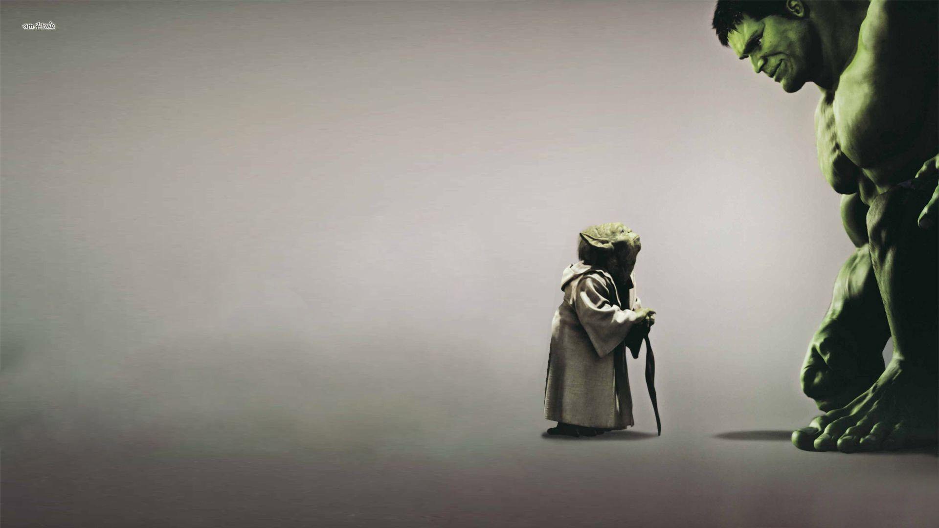1920x1080 Yoda, Star Wars, Hulk, Marvel Comics Wallpaper HD / Desktop and Mobile Background