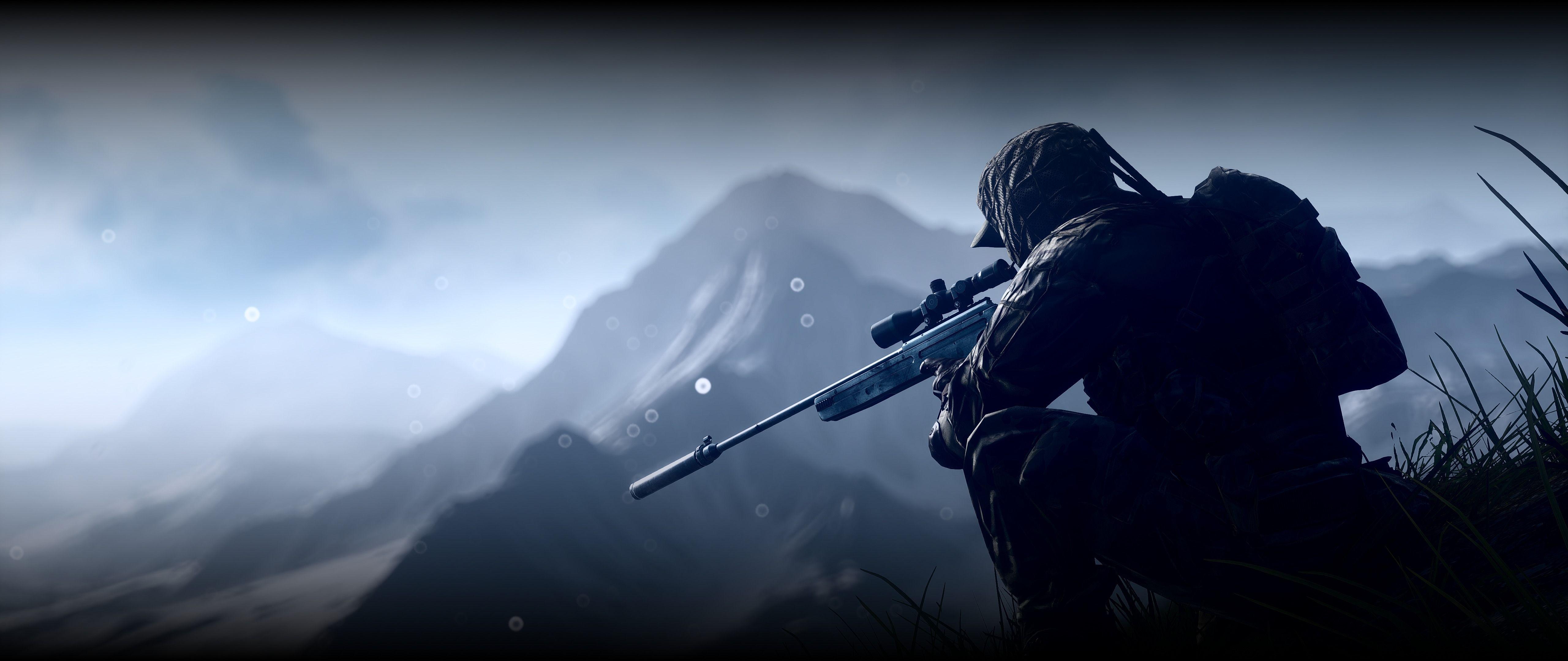 5120x2160 Picture Battlefield 4 Sniper rifle Snipers Rifles Games 5120x2160
