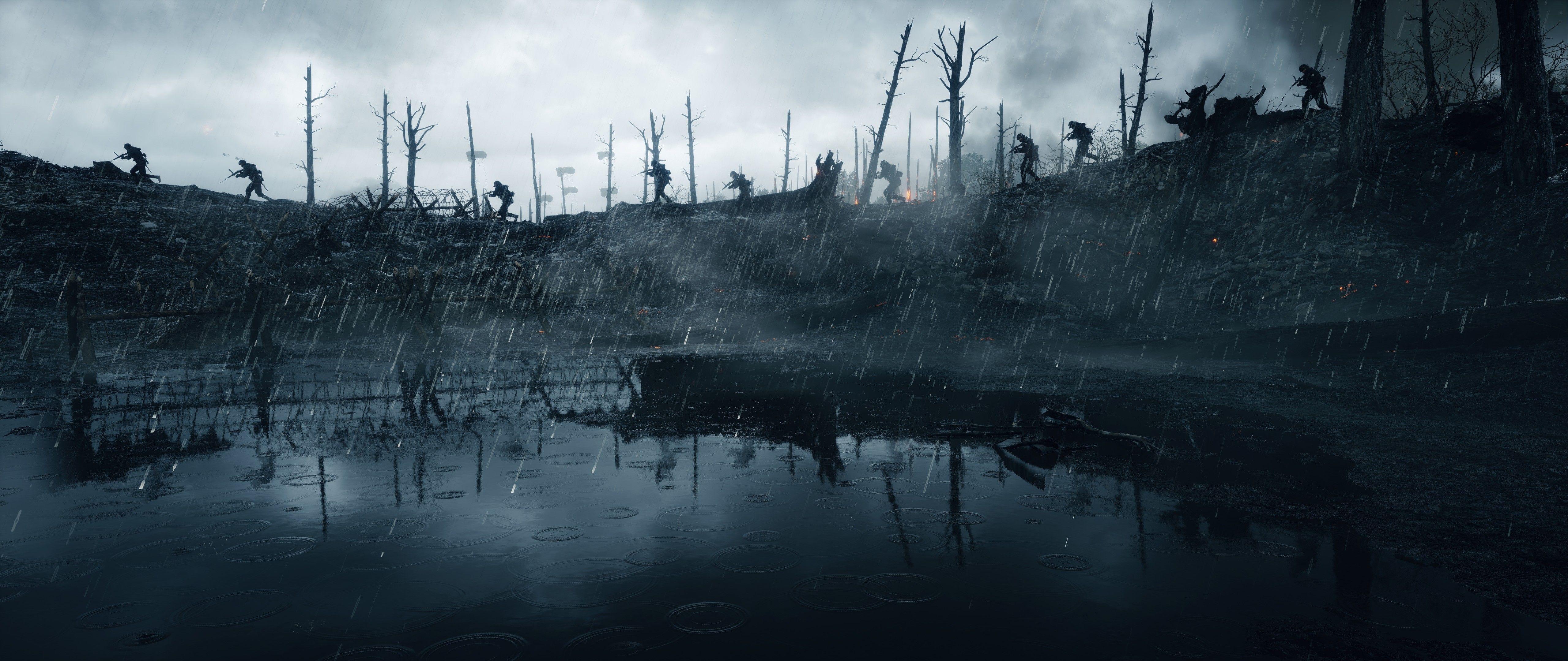 5120x2160 General 5120x2160 Battlefield 1 EA DICE World War I soldier war video games. Dual screen wallpaper, Battlefield, Background image