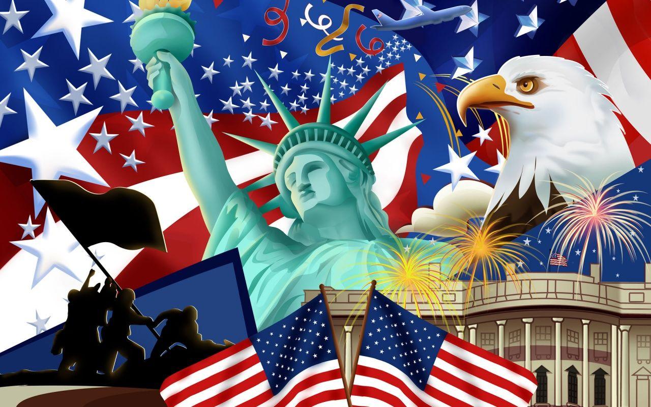 1280x800 US Flag Wallpaper