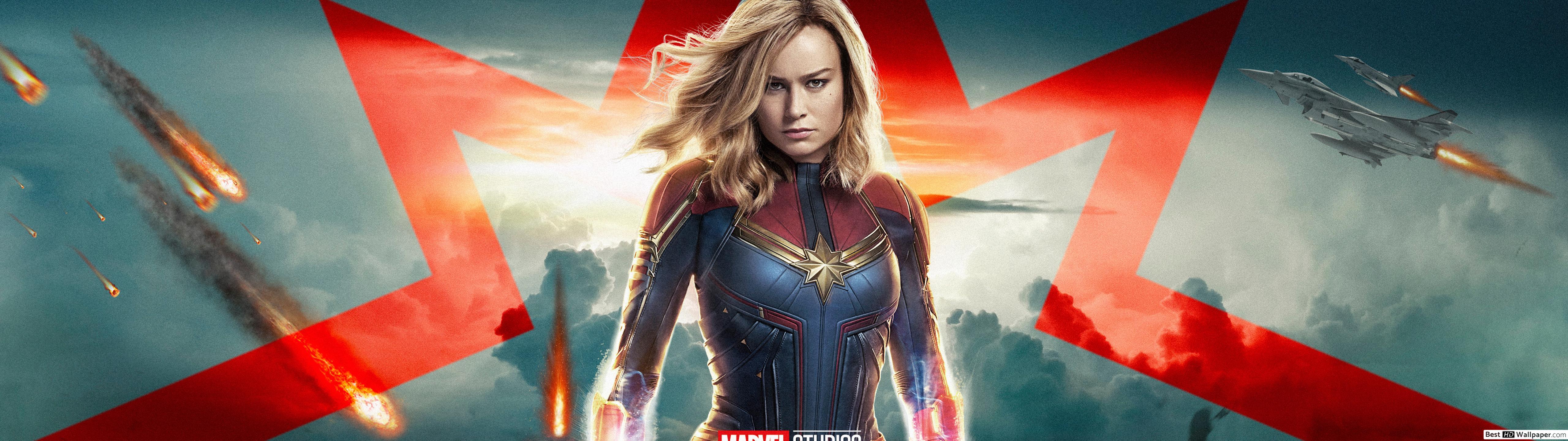 5120x1440 Captain Marvel Capita Marvel Wallpaper