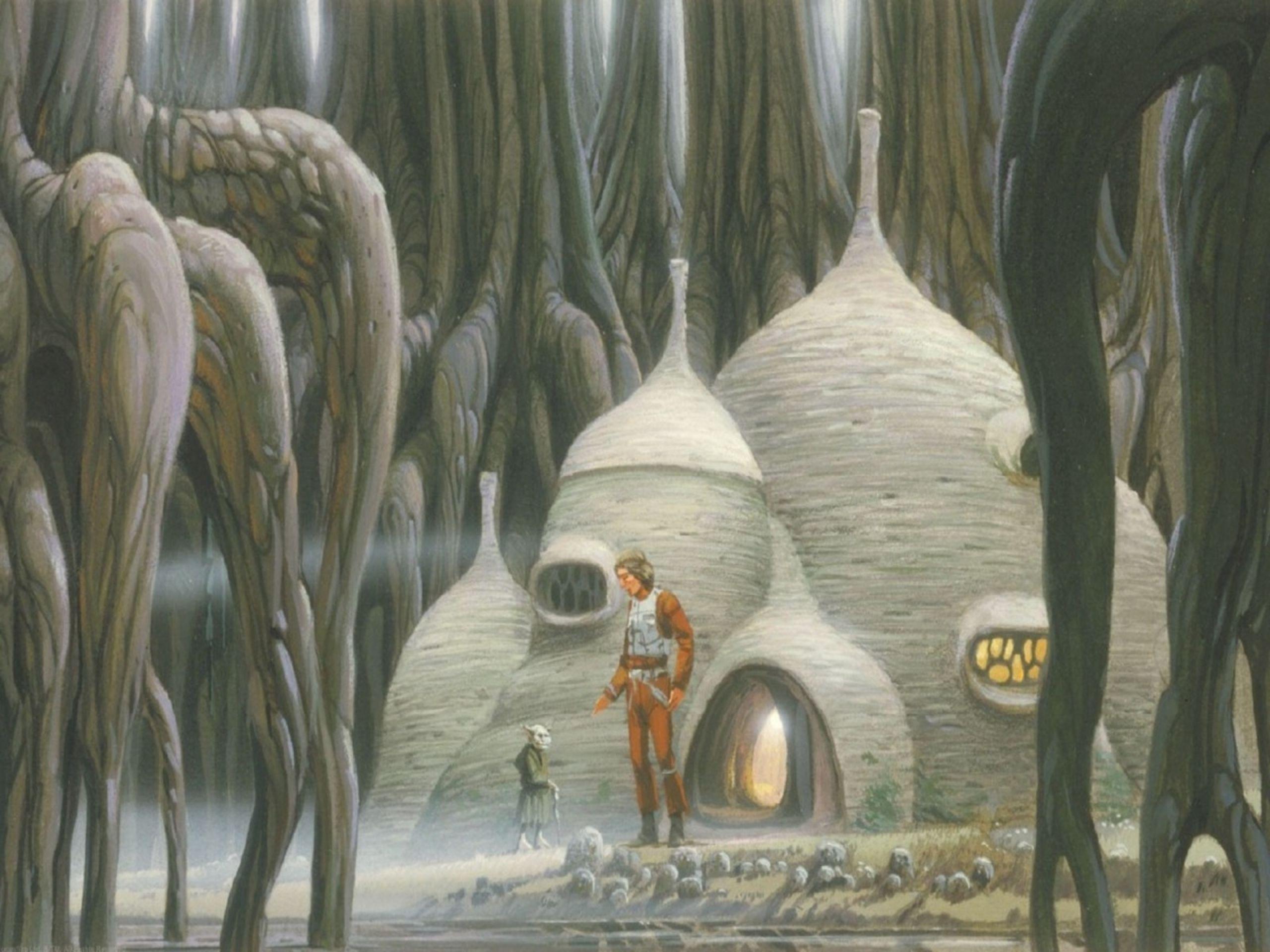 2560x1920 star wars luke skywalker concept art yoda ralph mcquarrie dagoba 1600x1200 wallpaper Art HD Wallpaper. Star wars concept art, Star wars art, Concept art