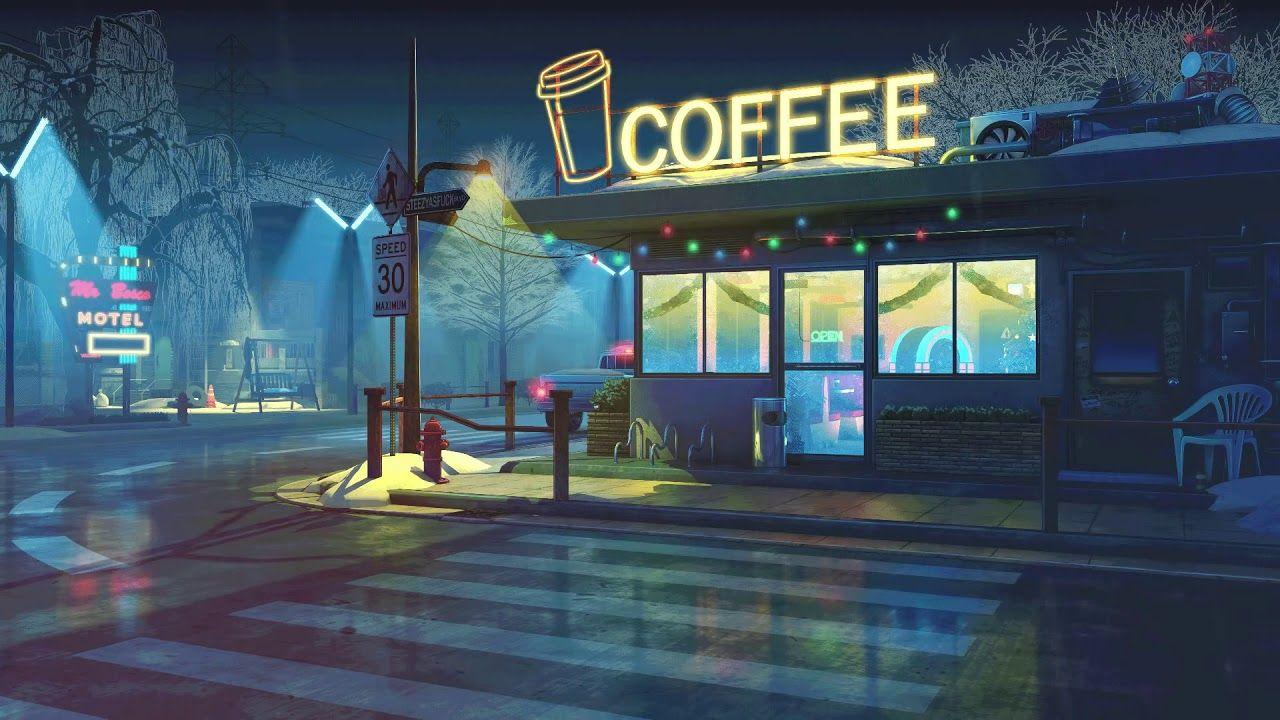 1280x720 Cyberpunk Coffee Shop Live Wallpaper