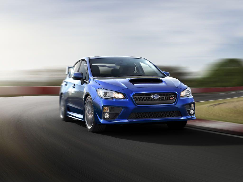 1024x768 Subaru WRX STI Wallpaper x WR Blue color, front side