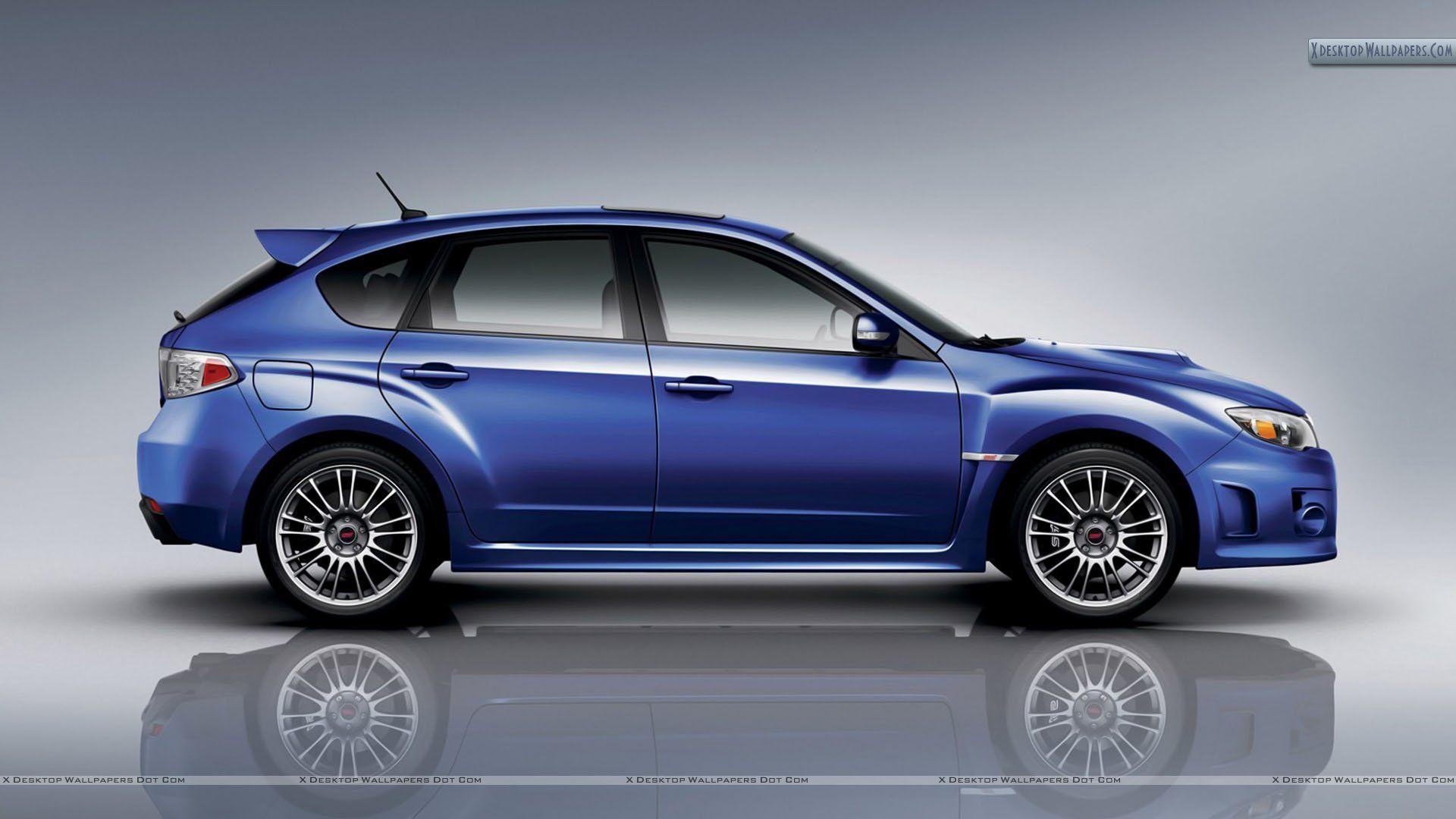 1920x1080 Subaru Impreza WRX STI Car Blue Side Pose Wallpaper