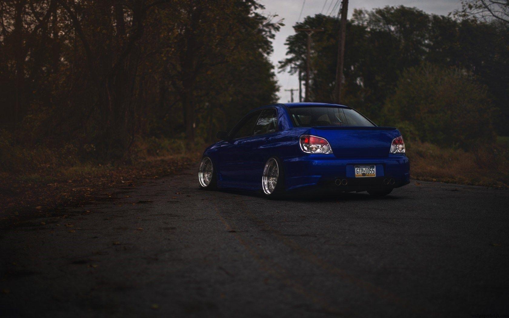 1680x1050 Subaru Impreza Wrx Sti Blue Rear Car Hd Wallpaper HD