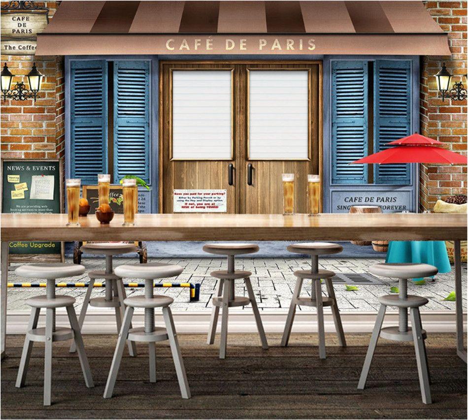 950x853 Custom European Cafe De Paris Fresco Background Wall Paper 3D Modern Coffee House Restaurant Industrial Decor Mural Wallpaper 3D. Wallpaper