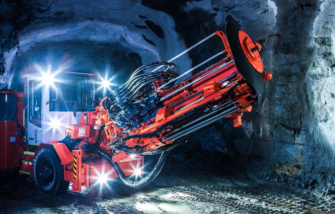 1332x850 Wallpaper machinery, mining, excavation, Sandvik long hole drill image for desktop, section другая техника
