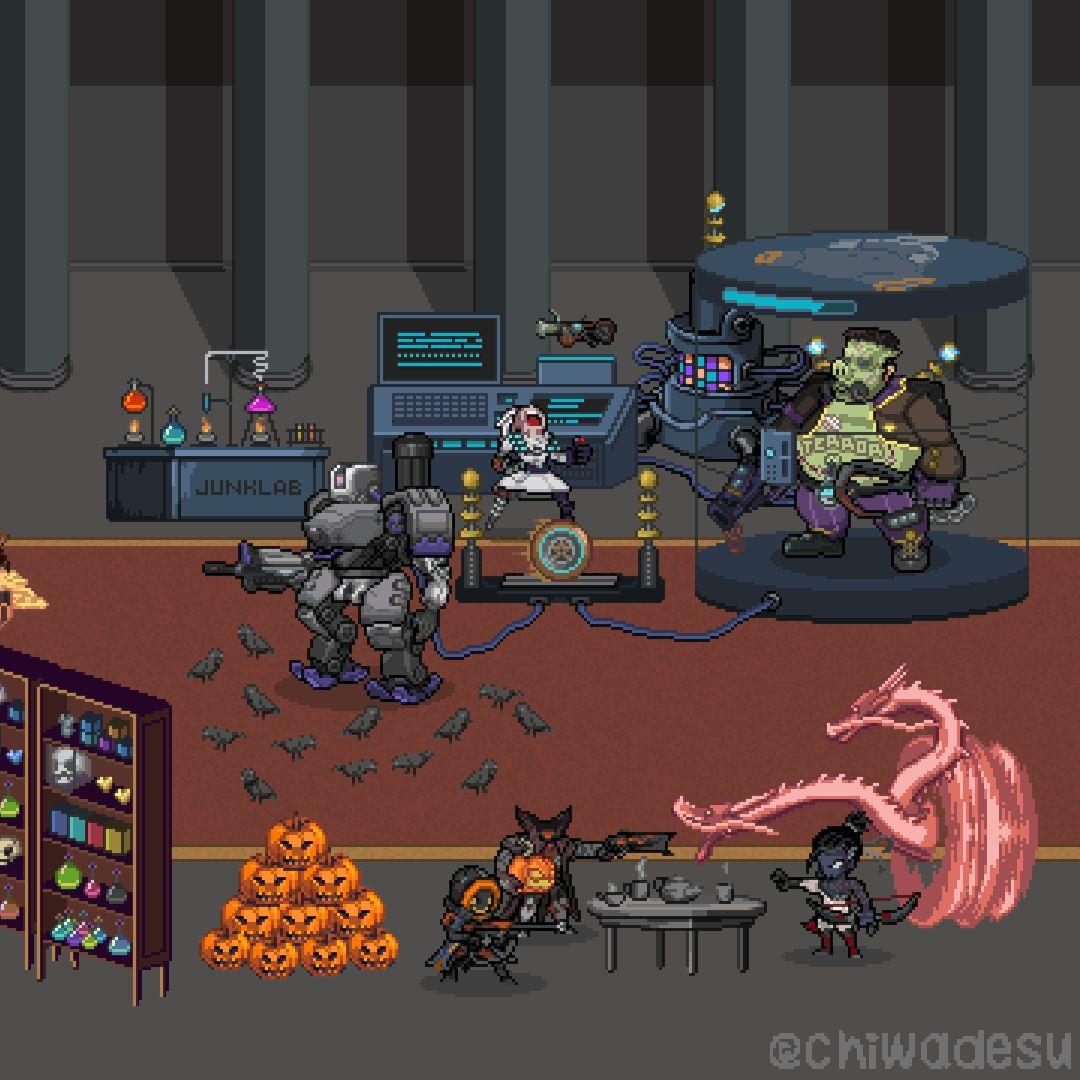 1080x1080 Overwatch Halloween Pixel Art