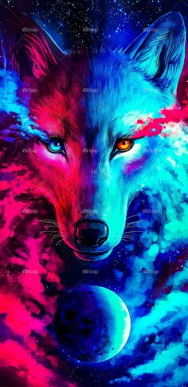 622x1280 Cool Wolf Phone Wallpaper