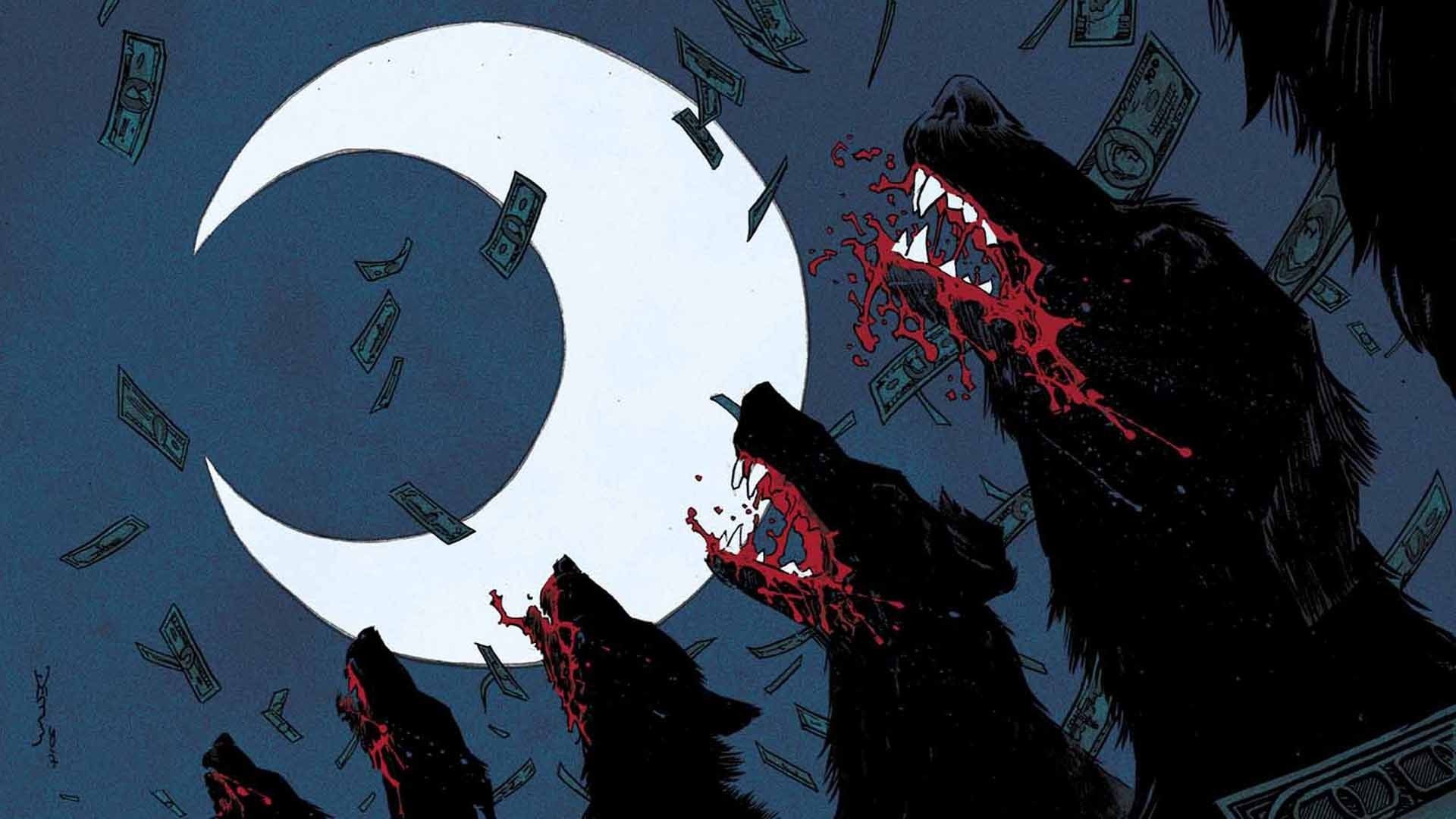 1920x1080 moon knight moon dog wolf comic books cover art Wallpaper HD / Desktop and Mobile Background