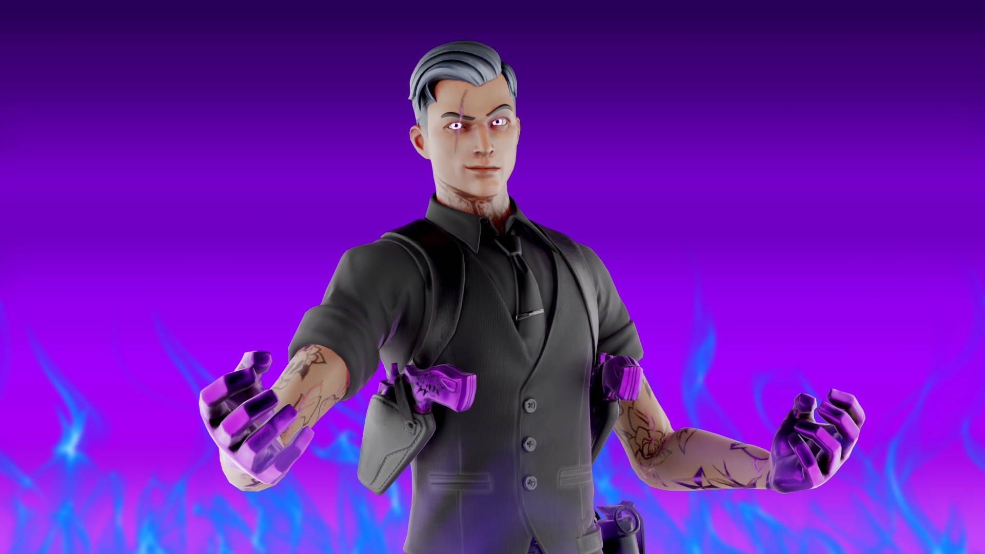 1920x1080 Download Shadow Midas Fortnite Skin Violet Hands Wallpaper