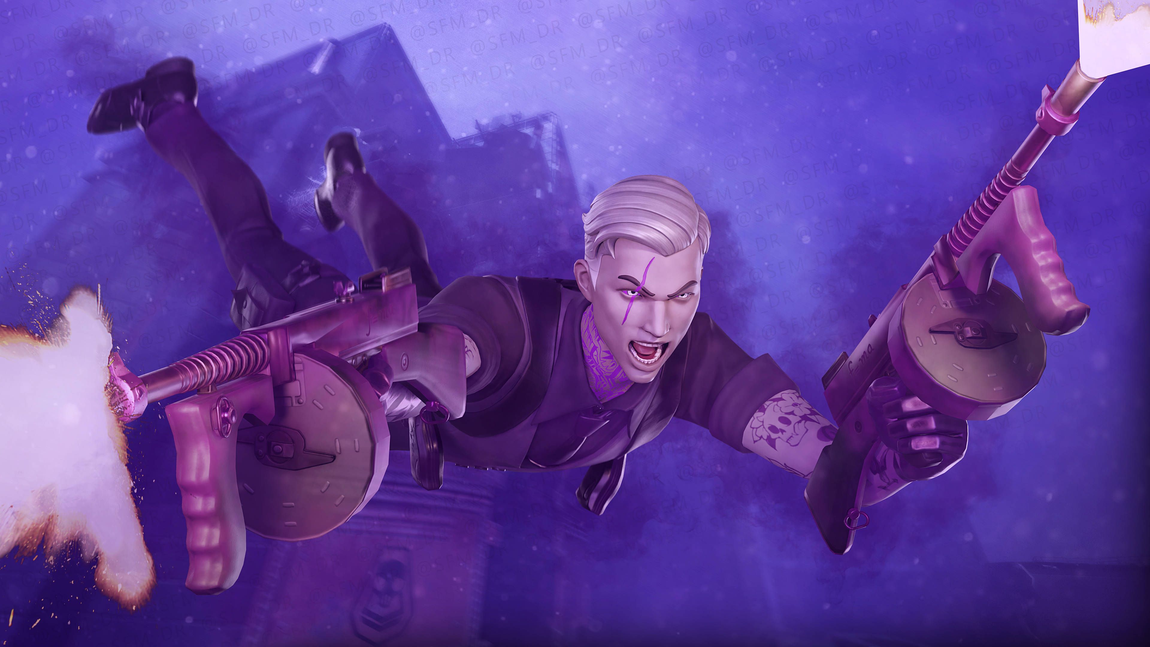 3840x2160 Descargar ShadowMidas disparando en Fortnite. Fondos de pantalla