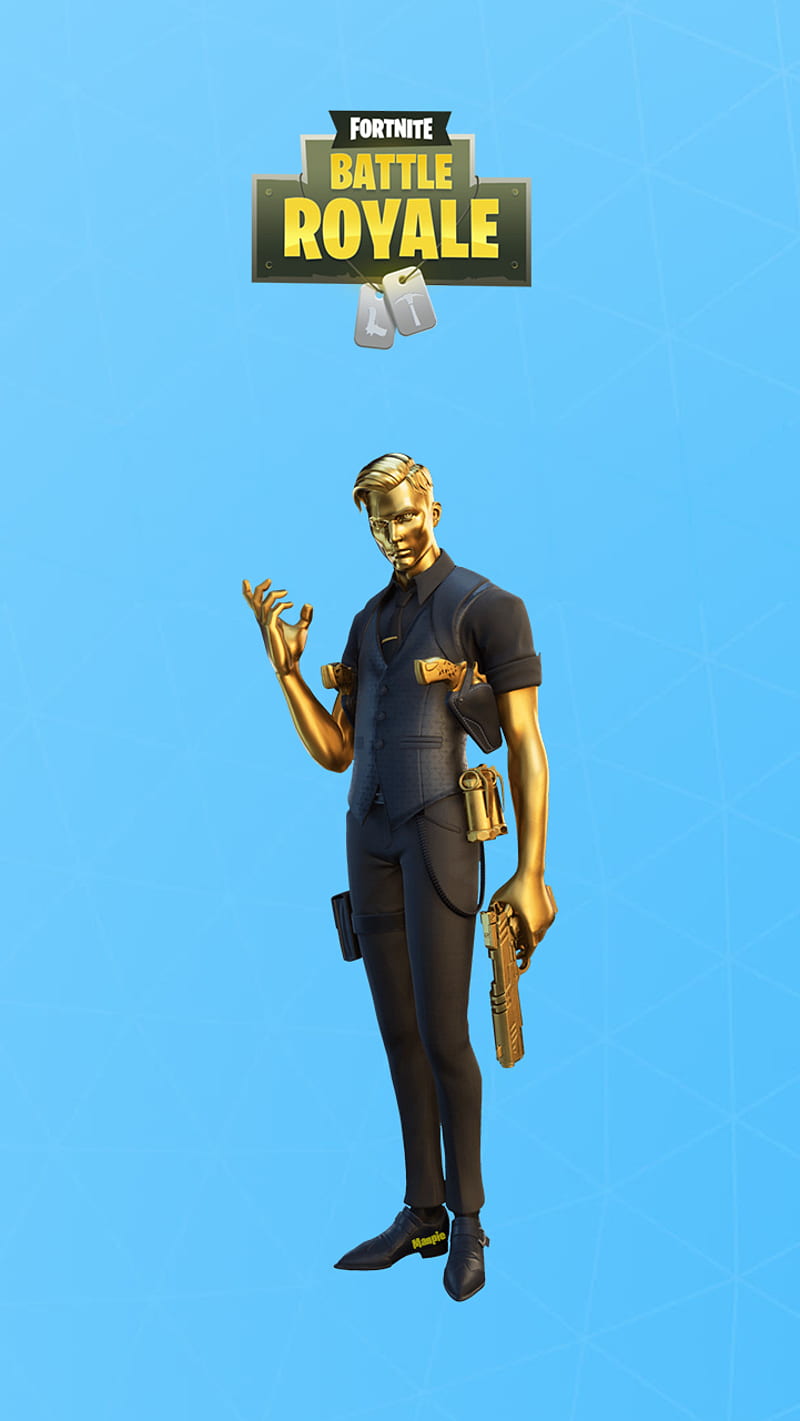 800x1421 Fortnite Midas, chapter gaming, gold, manpie, HD phone wallpaper