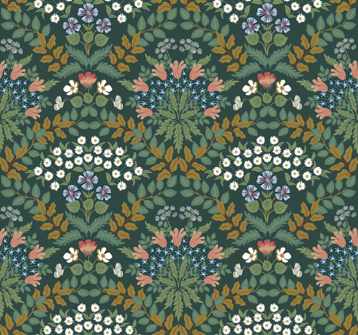 1200x1122 Rifle Paper Co. Bramble Wallpaper & Gold
