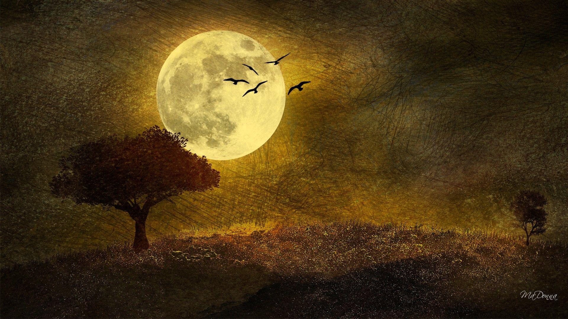 Autumn Moon Wallpapers - Top Free Autumn Moon Backgrounds - WallpaperAccess