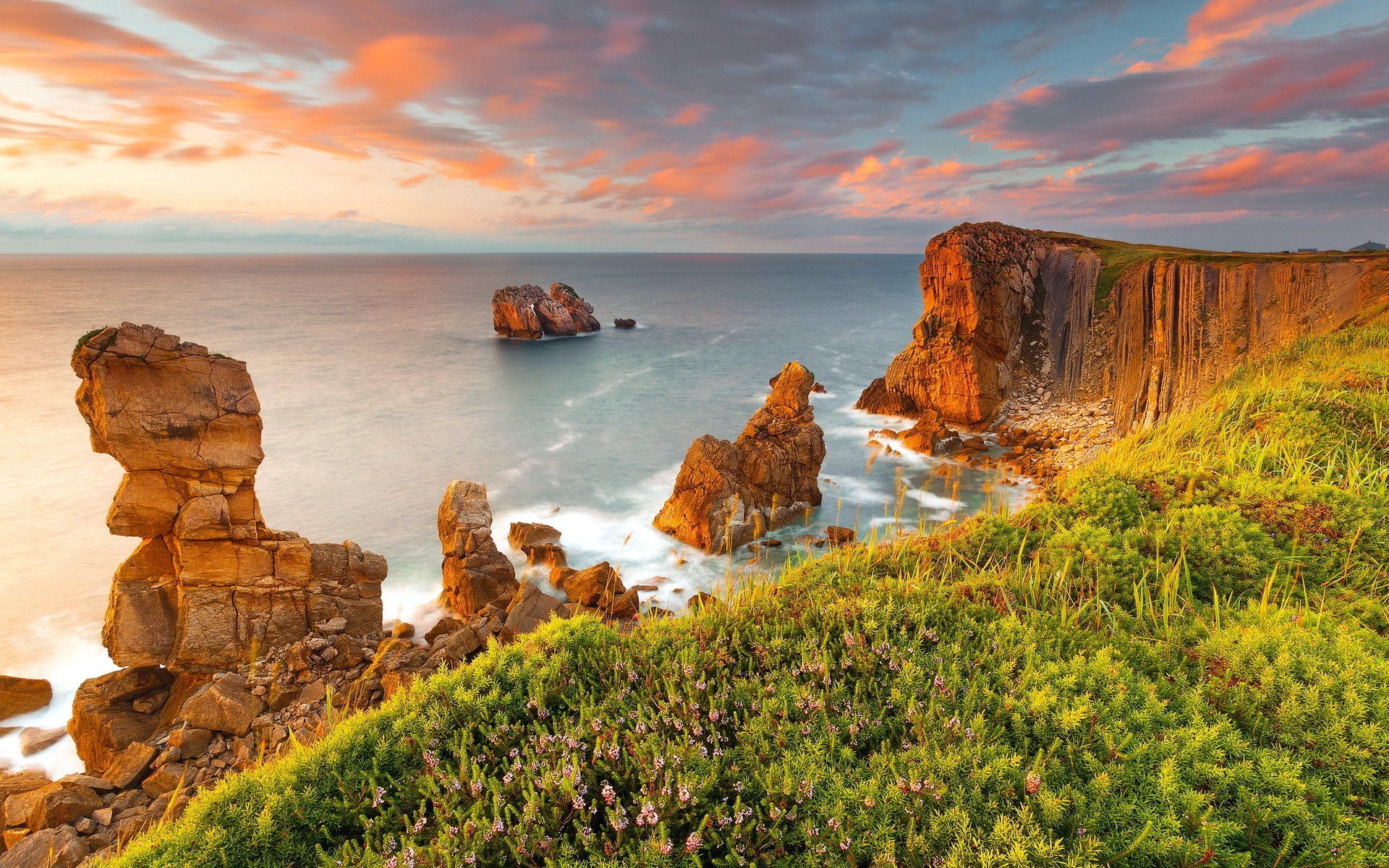 1920x1200 Cliffside Sunset: HD Wallpaperx1200
