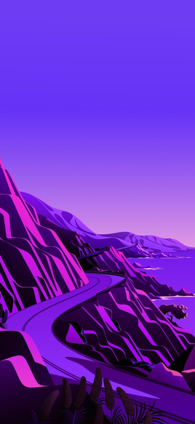 640x1387 Cliffside road mac wallpaper with variants (iphone 15 pro)
