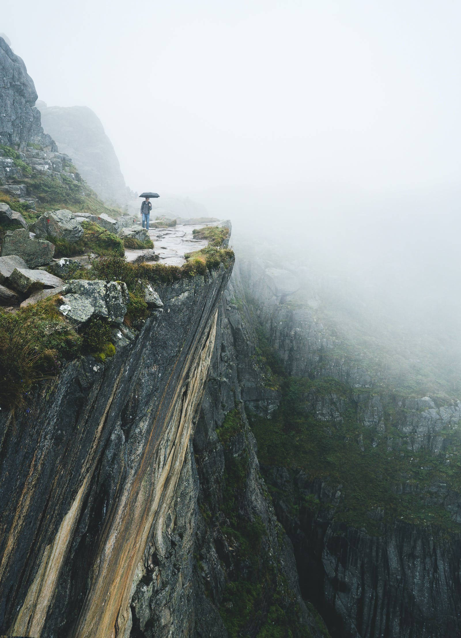1600x2217 Download Visiting The Cliffside While It's Raining Wallpaper