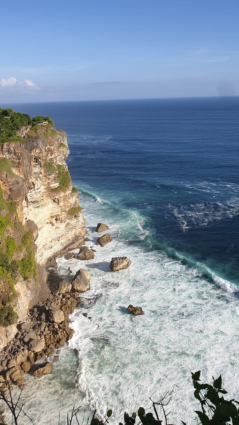 800x1422 Balinese cliffside, bali, bonito, cliffs, indonesia, landscape, ocean, rocks, HD phone wallpaper