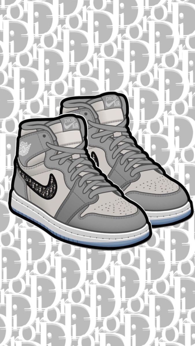 675x1200 Wallpaper Air Jordan Dior Ones Wallpaper Air Jordan Dior Dior Js No '002' Shoes Drawing, Jordan Logo Wallpaper, Sneaker Art