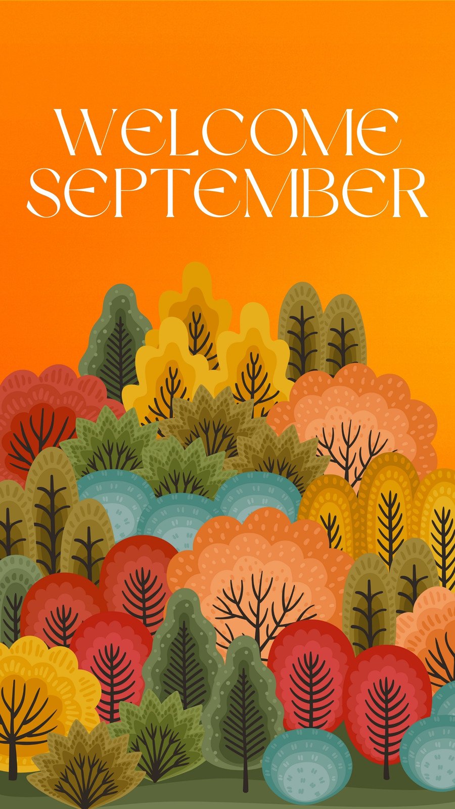 900x1600 Welcome September Wallpaper