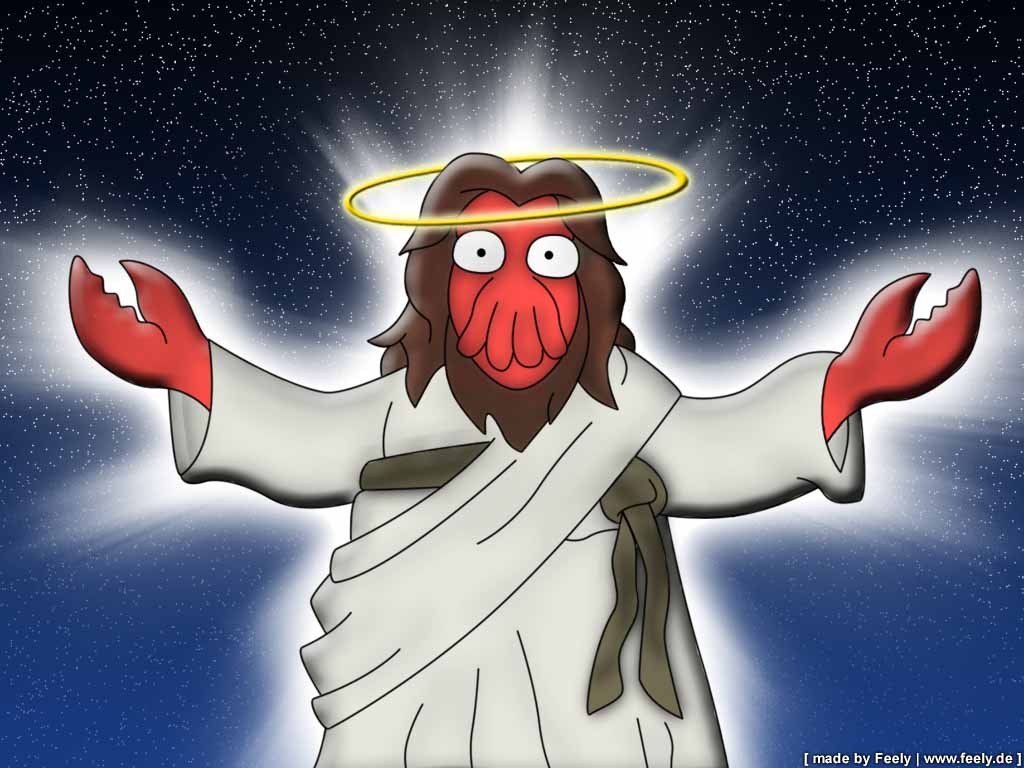 1024x768 zoidberg jesus Comics