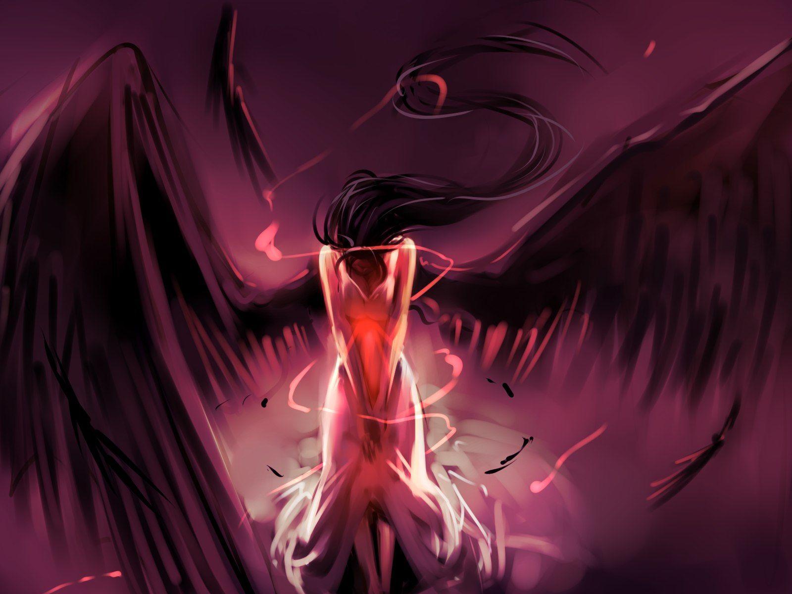 1600x1200 Pink Gothic Angel Wallpaper