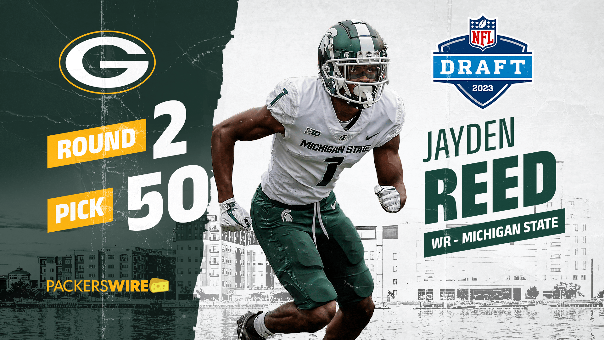 1920x1080 Green Bay Packers 2023 Second Round Pick: WR Jayden Reed