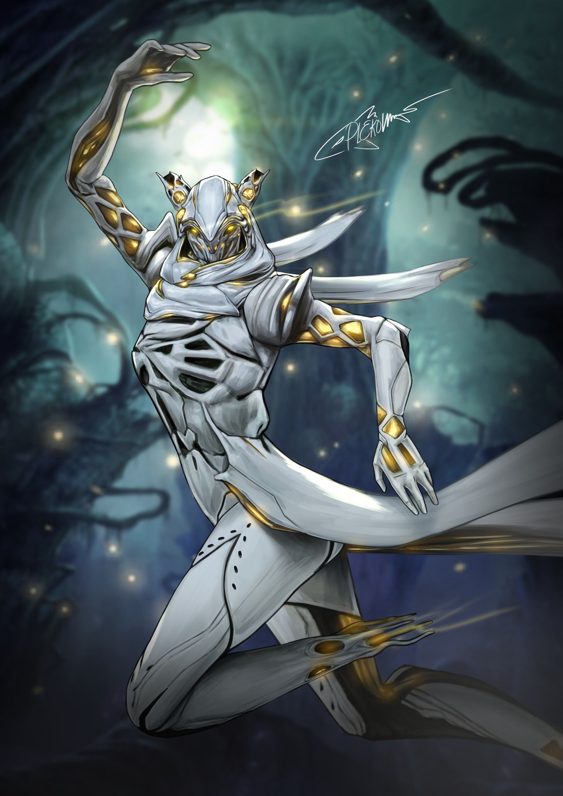 1920x2716 Warframe Fanart (commissioned piece for wisp)