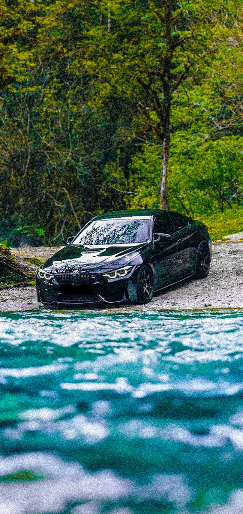 800x1689 BMW m car, class, forest, road, HD phone wallpaper