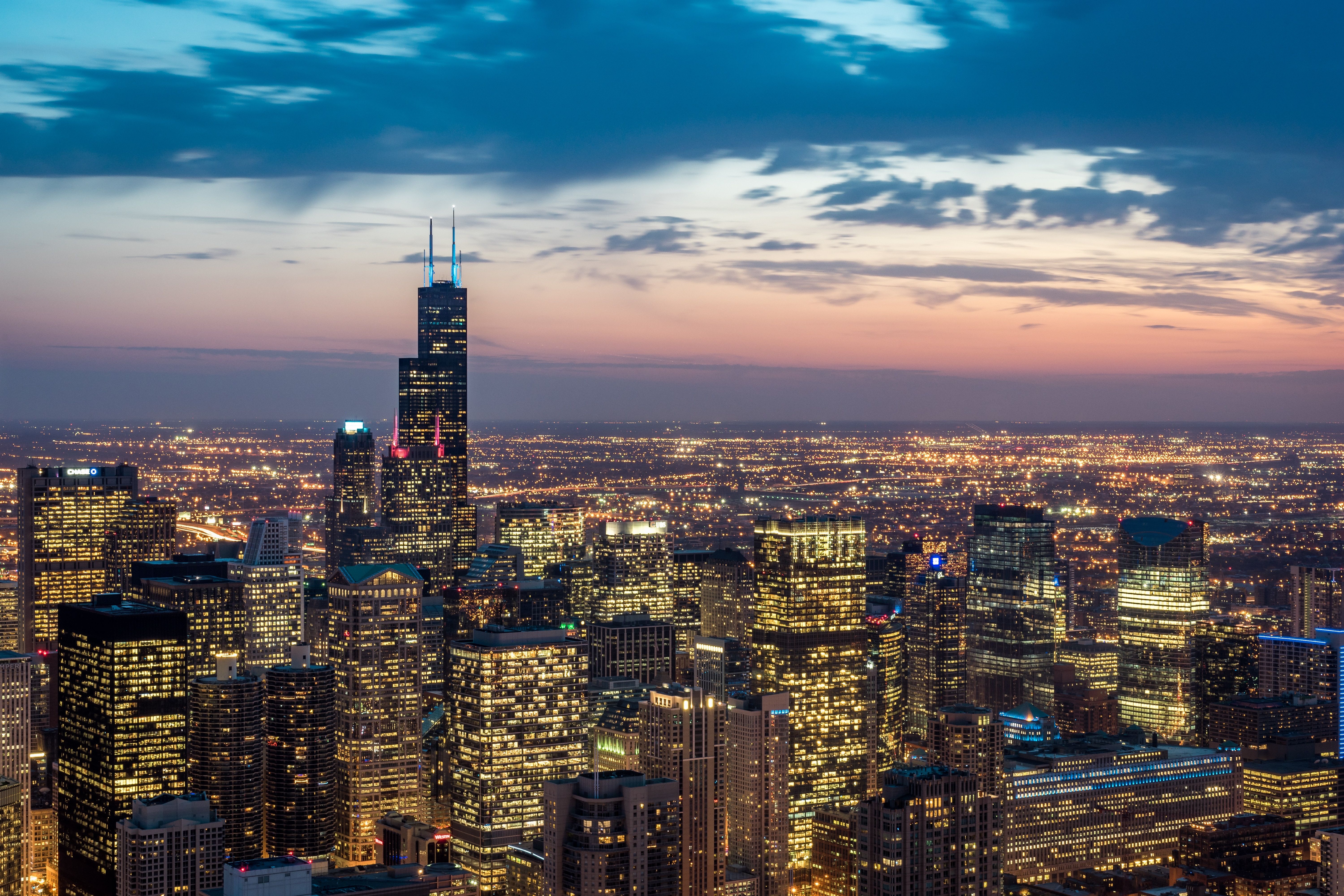 6000x4000 Download wallpaper 6000x4000 chicago, usa, skyscrapers, night HD background