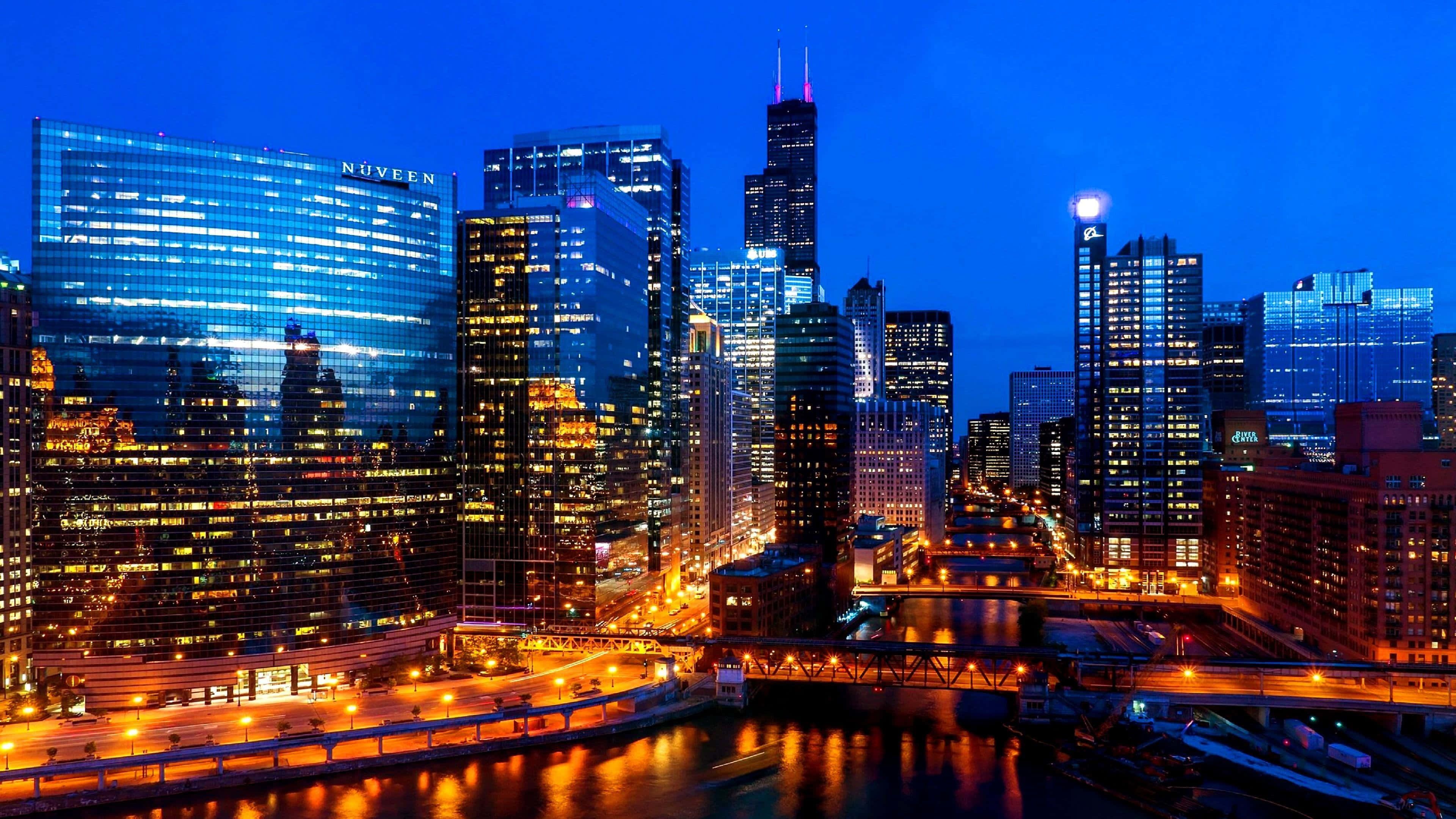 3840x2160 Download 4k Ultra HD Chicago Skyscrapers Wallpaper