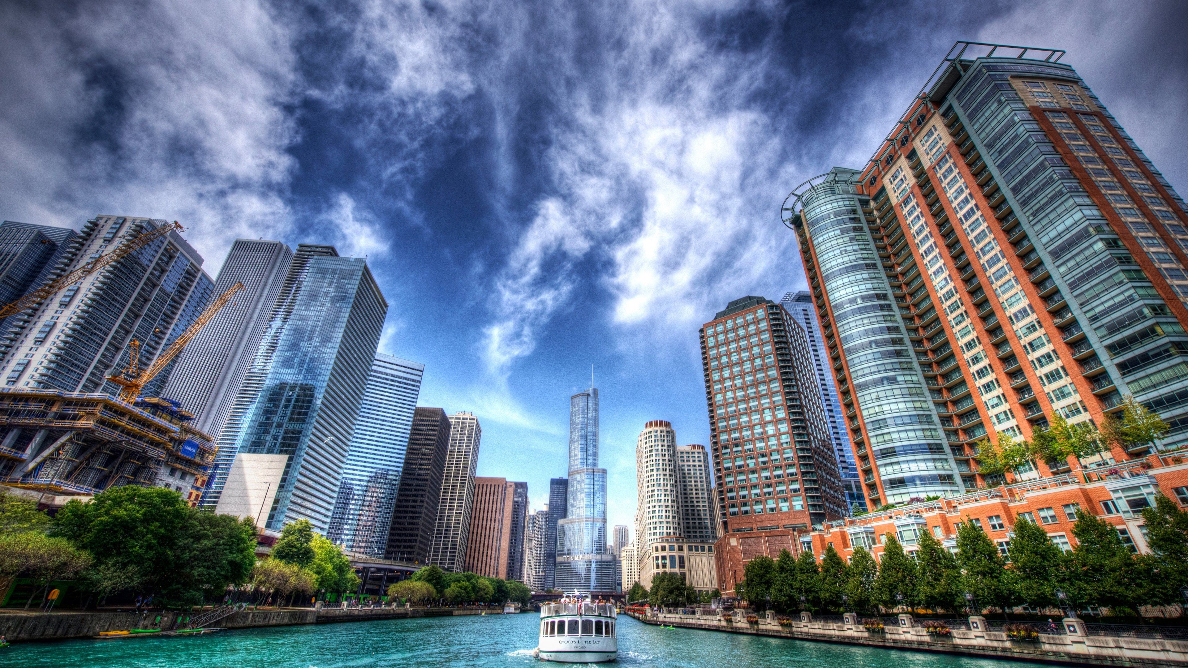 3840x2160 Chicago City HQ Background Wallpaper 55249